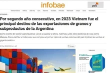 Vietnam fue el principal destino de las exportaciones de granos y subproductos de la Argentina (Foto: Captura de pantalla)