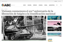 La página argentina ABC Mundial publica el artículo que recuerda con reverencia el triunfo de la operación general de la primavera de 1975 y la reunificación nacional del pueblo vietnamita hace 49 años, el 30 de abril de 1975. (Foto:VNA)