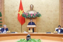 El primer ministro vietnamita, Pham Minh Chinh, habla en la cita (Foto: Nhan Dan)
