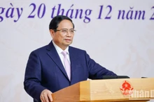 El primer ministro vietnamita, Pham Minh Chinh, habla en el evento. (Foto: Nhan Dan)