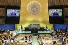 El secretario general del Partido Comunista de Vietnam y presidente del país, To Lam, habla en el debate general de alto nivel de la 79.ª sesión de la Asamblea General de las Naciones Unidas. (Foto: VNA)