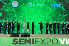 Efectúan primera exposición internacional de industria de semiconductores de Vietnam. (Foto: VNA)