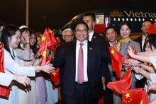 La ceremonia de bienvenida al primer ministro vietnamita, Pham Minh Chinh, en la ciudad china de Chongqing. 