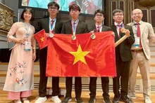 Estudiantes vietnamitas en la Olimpiada Internacional de Química 2023 (Foto: Nhan Dan)