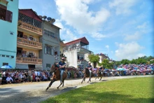 Carreras de caballos en meseta de Bac Ha, belleza de Patrimonio Cultural Intangible Nacional 