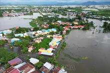 Una zona afectada por inundaciones en Célebes Meridional, Indonesia, el 24 de diciembre de 2024 (Foto: VNA)