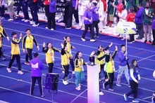 Delegación deportiva vietnamita en el acto de inauguración (Foto:VNA)