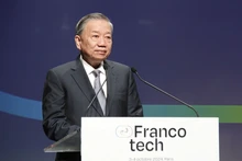 El secretario general del Partido Comunista de Vietnam y presidente del país, To Lam, interviene en el Foro. (Foto: nhandan.vn)