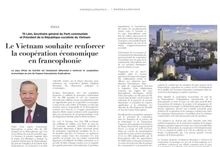 El artículo del máximo dirigente vietnamita publicado en el Diario francés Influences. (Foto: VNA)