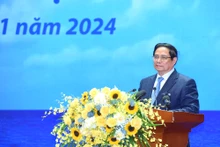 El primer ministro de Vietnam, Pham Minh Chinh, interviene en la cita (Foto: Nhan Dan)