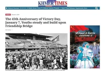 El periódico camboyano Khmer Times publica un artículo que destaca el papel de la juventud en la construcción de un "puente de amistad" entre Vietnam y Camboya. (Foto:VNA)