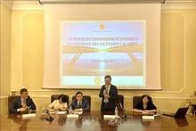 El embajador de Hanói en Roma, Duong Hai Hung, habla en el Foro de Conexión Vietnam-Calabria. (Foto:VNA)