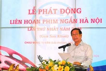 El artista popular Tran Quoc Chiem, presidente de la Unión de Asociaciones de Literatura y Artes de Hanói (Foto: vov.vn)