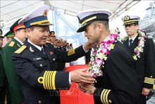Acto de bienvenida a los oficiales japoneses (Foto: VNA)