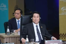 El presidente de Vietnam, Luong Cuong, asiste a la Semana de Alto Nivel del Foro de Cooperación Económica Asia-Pacífico (APEC) 2024 en Lima, Perú (Foto: VNA)