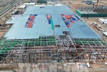 Una parte de la fábrica de LEGO en construcción en el Parque Industrial Vietnam-Singapur III, en la provincia de Binh Duong. (Foto: VNA)