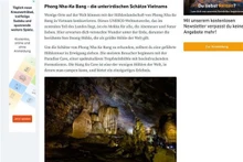El artículo presenta sobre el Parque nacional Phong Nha - Ke Bang (Foto: reisereporter.de)