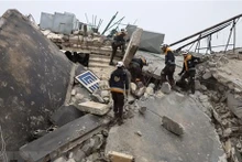 Secuelas del terremoto (Fotografía: AFP/VNA)