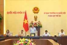 El presidente de la Asamblea Nacional, Tran Thanh Man, interviene en la sesión. (Foto: Nhan Dan)