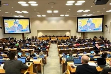 El viceministro de Relaciones Exteriores de Vietnam Nguyen Minh Vu habla en una reunión de las Naciones Unidas sobre Convemar. (Foto: VNA)