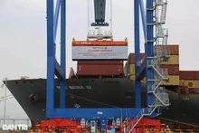 El buque M/V MSC BEIRA IV, operado por la compañía naviera más grande del mundo, MSC, llega al puerto de Phuoc An, en la provincia survietnamita de Dong Nai (Foto: dantri.com.vn)