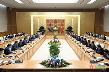 En la reunión entre el primer ministro vietnamita, Pham Minh Chinh, y su homólogo camboyano, Samdech Moha Borvor Thipadei Hun Manet. (Foto: qdnd.vn)