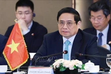 El primer ministro vietnamita en el evento. (Foto: VNA)