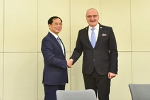 El ministro de Relaciones Exteriores de Vietnam, Bui Thanh Son (izquierda), y el ministro de Relaciones Exteriores y Europeos de Croacia, Gordan Grlić-Radman. (Foto: VNA)