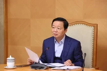 El viceprimer ministro, Tran Hong Ha, interviene en la cita. (Foto: VNA)