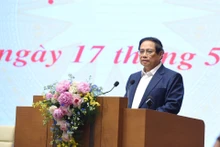 El primer ministro vietnamita, Pham Minh Chinh, habla en la cita (Foto: Nhan Dan)