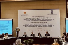 El taller de consulta sobre el proyecto de Informe Nacional de Vietnam bajo el mecanismo de EPU del ciclo IV del Consejo de Derechos Humanos de las Naciones Unidas (Foto: nhandan.vn)