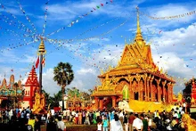 Chol Chnam Thmay, la mayor fiesta tradicional del Año Nuevo Khmer (Fuente: nhandan.vn)