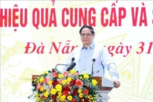 El primer ministro vietnamita, Pham Minh Chinh, habla en el evento. (Foto:VNA)