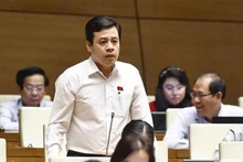 El diputado Tran Anh Tuan en la sesión. (Foto: VNA)
