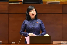 La ministra de Salud de Vietnam, Dao Hong Lan, responde a las preguntas de los diputados (Foto: Nhan Dan)