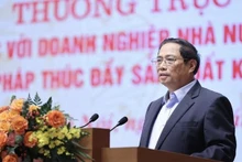 El primer ministro de Vietnam, Pham Minh Chinh en la reunión (Foto: VNA)
