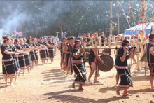 Gongs en la vida de los pobladores en la Altiplanicie Occidental (Foto: VNA)