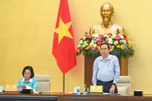 El presidente de la Asamblea Nacional de Vietnam (AN), Tran Thanh Man, interviene en el acto. (Foto: Nhan Dan)