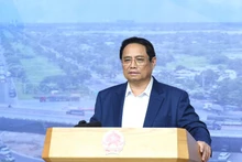 El primer ministro de Vietnam, Pham Minh Chinh, interviene en la cita (Foto: Nhan Dan)