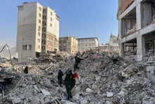 La fuerza de rescate del Ejército Popular de Vietnam en Antakya, cabecera de la provincia de Hatay (Fotografía: VNA)