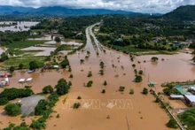 Una zona de Nakhon Phanom se inunda cada vez que el río Mekong crece (Foto: Bangkok Post)