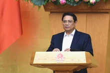 El primer ministro Pham Minh Chinh interviene en la reunión (Foto: Nhan Dan)