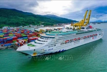 Dream Cruise, un crucero de cinco estrellas, llega al puerto Tien Sa, en Da Nang. (Foto: VNA)