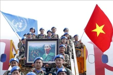 Cascos azules vietnamitas. (Fotografía: VNA)