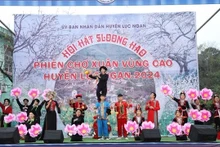 Celebran en Bac Giang festival de canto folclórico y feria de zona montañosa. (Fotografía: VOV)