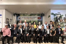 La delegación de la Asociación de Amistad Vietnam-Corea del Sur en el encuentro con su homólogo surcoreano.