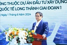 El primer ministro de Vietnam, Pham Minh Chinh, en la ceremonia. (Fotografía: VNA)
