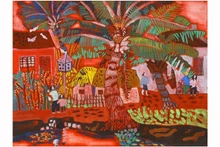 Una pintura exhibida en la exposición. (Fotografía: VNA)