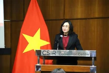 La viceministra de Industria y Comercio, Phan Thi Thang en el evento (Fotografía: VNA)