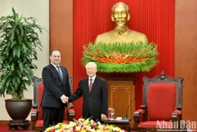 [Foto] Secretario general del PCV recibe al primer ministro de Bielorrusia